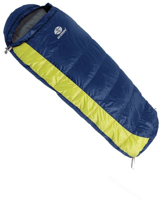 SirJoseph mummyslaapzak voor kinderen Kiki Basic 125-145 - links 145 cm - Navy met Lime van SirJoseph — afbeelding 4