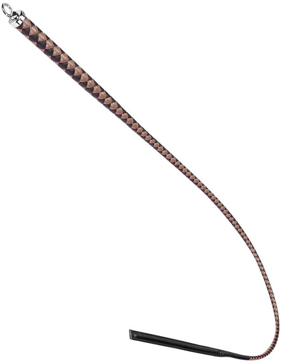 RISE - BDSM Zweep - Feather Wide Single Tail - Wijnrood/Zwart