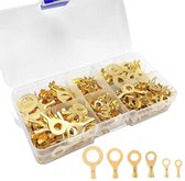 150 stuks Elektrische Oog Kabelschoenen Messing Ring Krimpterminals voor Huishoudelijke Apparaten M3 M4 M5 M6 M8 M10 Zwart S