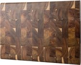 SOPHIOR Houten Snijplank Acacia – met Handvaten – Luxe Design - 40x30x3.5 cm – Hakblok voor de Keuken & BBQ - FSC-gecertificeerd Hout