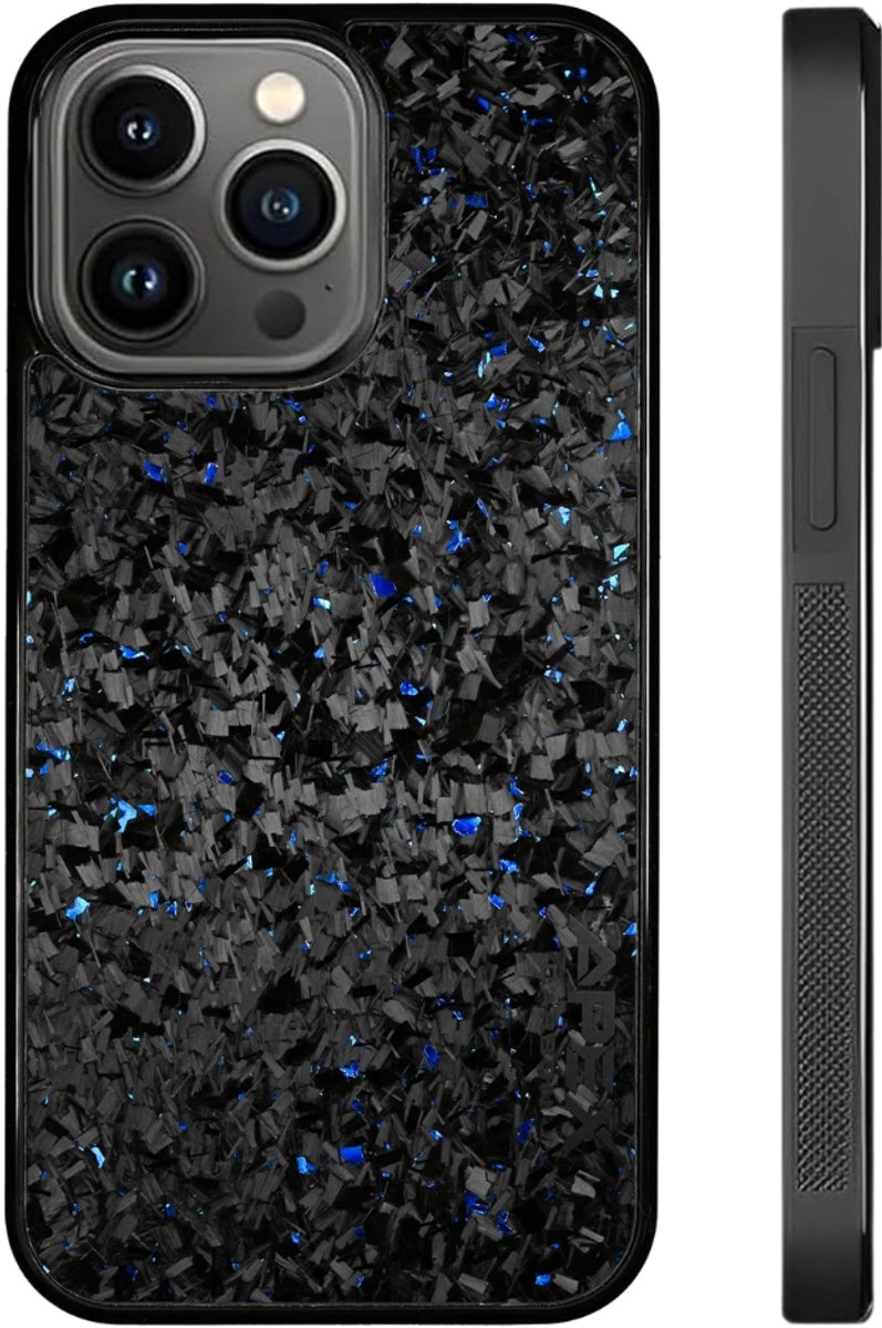 CarbonEdge - Carbon fiber phone case - Hoogwaardige kwaliteit - Geschikt voor magsafe - Carbon fiber Telefoonhoesje - iPhone hoesje shockproof - Apple iPhone 14 Pro - Carbon blauw