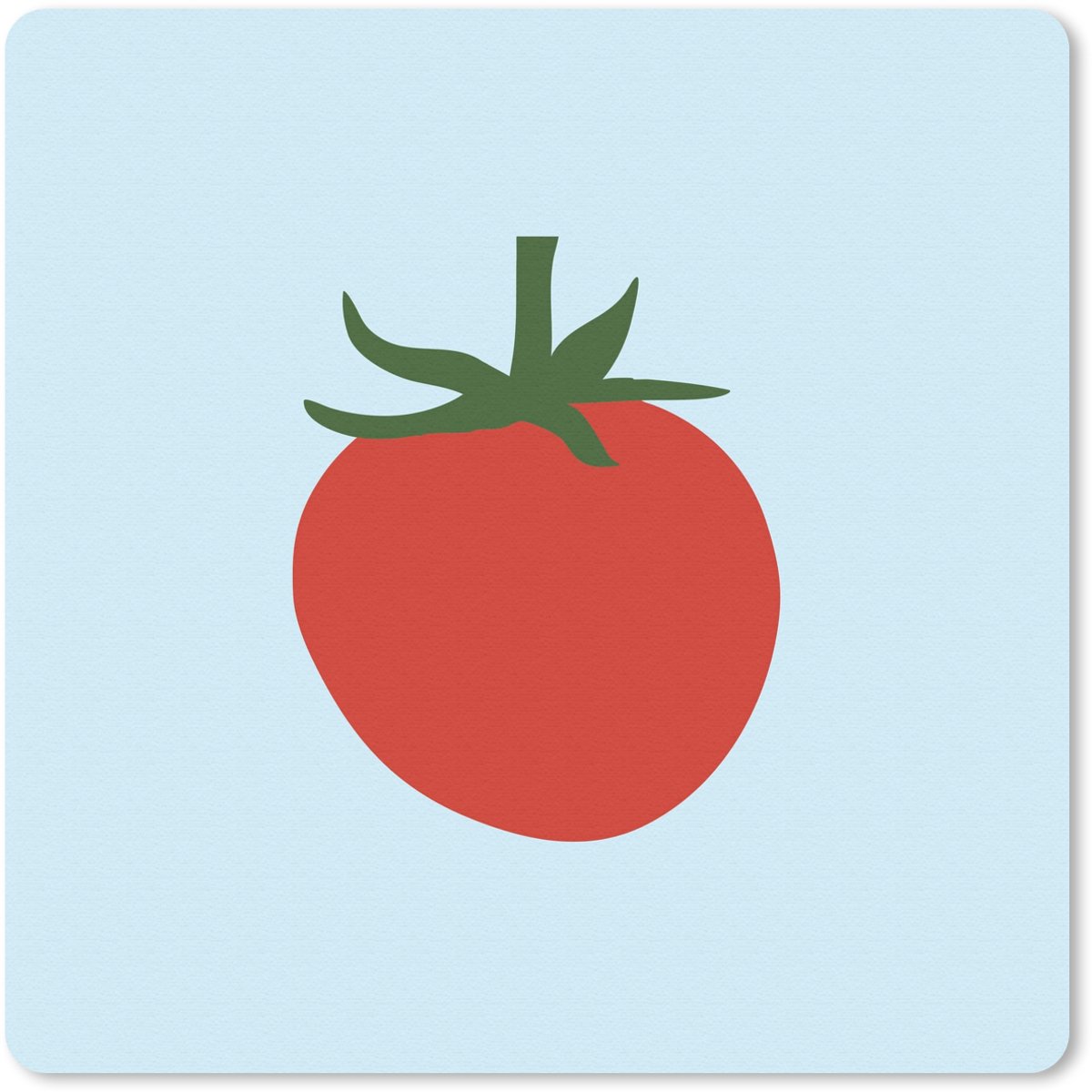 Muismat 20x20 cm - Mousepad Rood - Tomaat - Groente - Muismatten