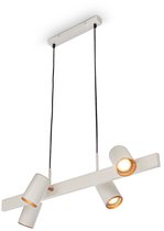 BRILONER Era – Hanglamp eetkamer – 4-lichts – kantelbaar – GU10 fitting – lichtgrijs – 80 x 24,9 x 120 cm