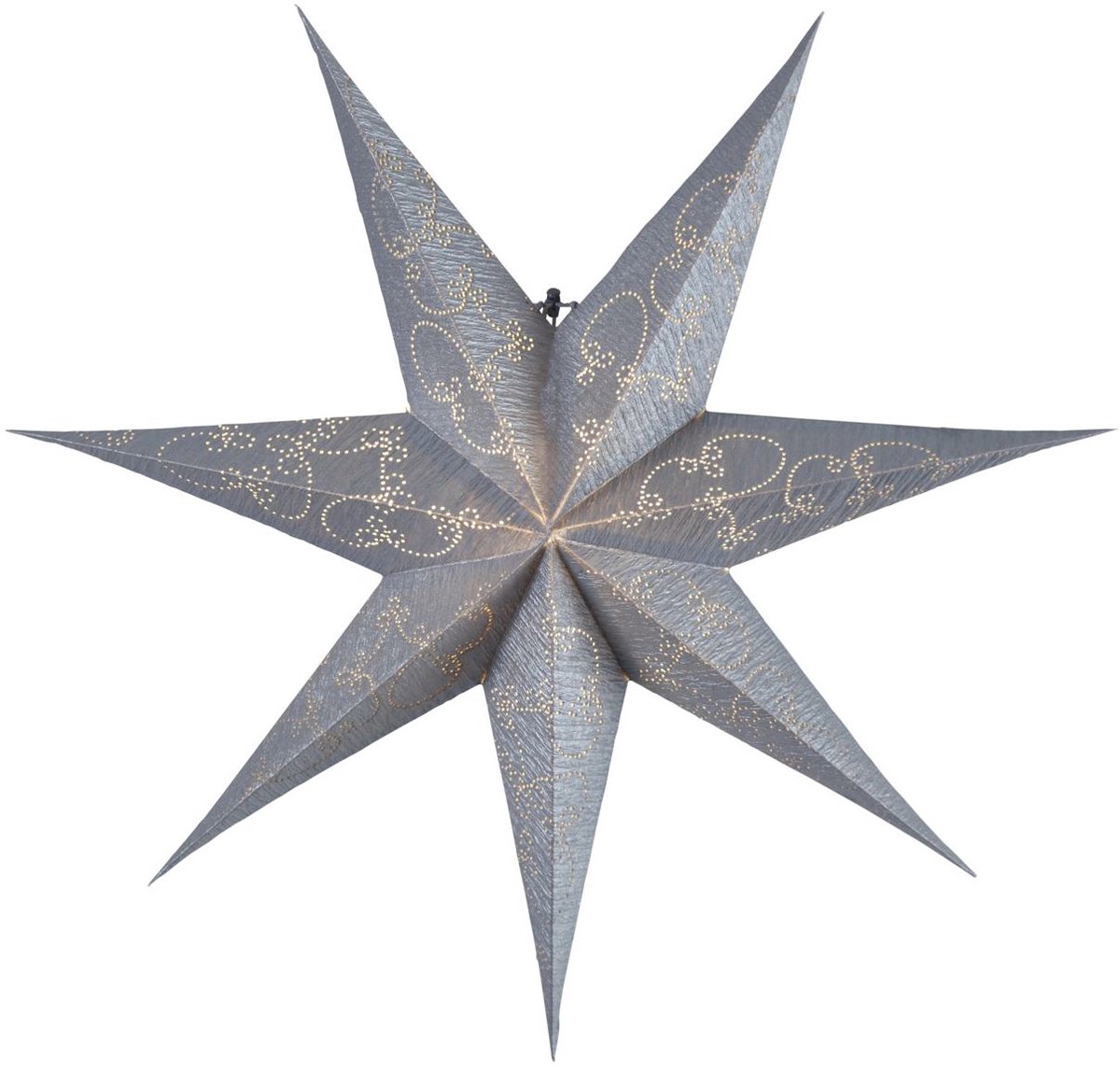Star Trading papierster 'Decorus', handgeschept papier, zilvergrijs, Ø 63cm