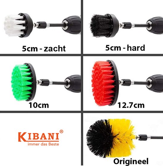 Kibani Ensemble de brosses pour perceuse 25 pièces par 2 - tampons à récurer - brosse à récurer - brosse pour perceuse - brosse à récurer - brosse pour perceuse - brosse de nettoyage - brosse de nettoyage - nettoyeur de tapis - ensemble de brosses