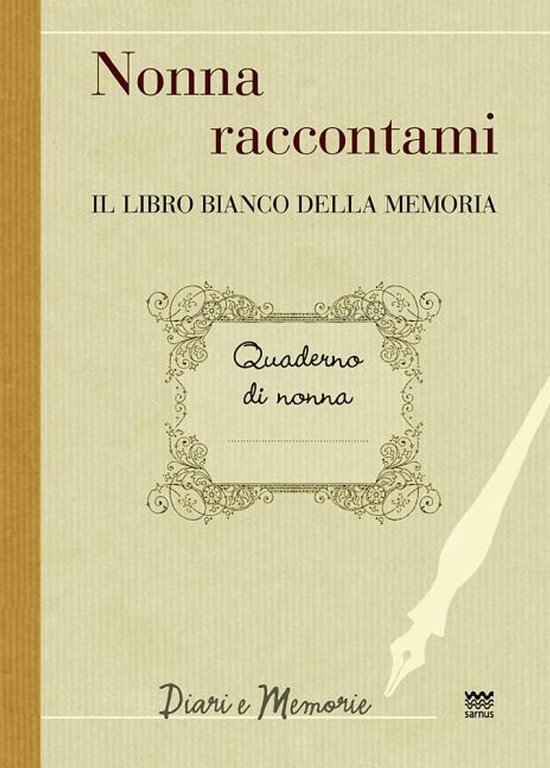 Kaarten met 'Nonna raccontami Il Libro Bianco Della Memoria' en 'Quaderno di nonna'.