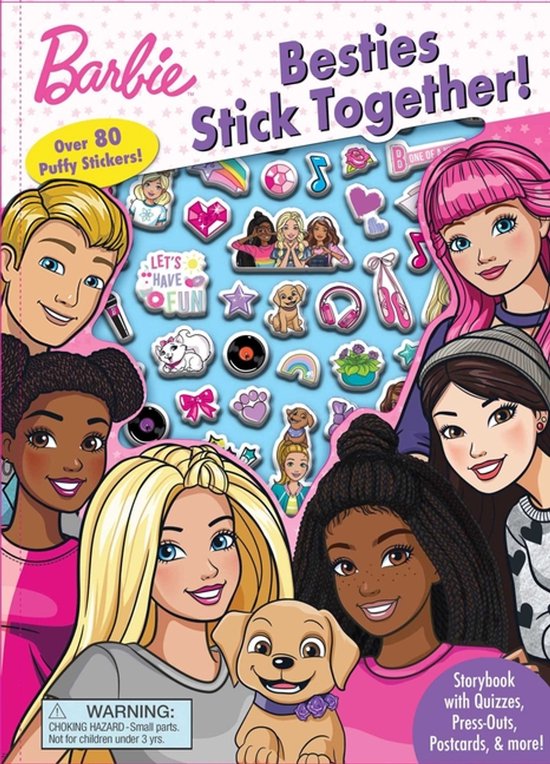 Puffy Stickers- Barbie: Besties Stick Together