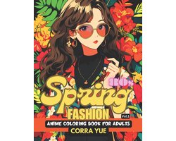 Corra's Girls Edition Light Grayscale Japanese Anime Manga & Comics Coloring Collection- 80s Spring Fashion - Anime Coloring Book For Adults Vol.1