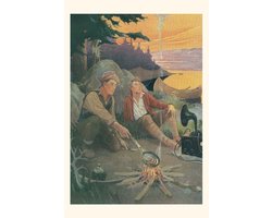 Pocket Sized - Found Image Press Journals- Vintage Journal Camping with Victrola