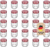 Intirilife Set de 25 bocaux de conservation avec couvercle - 150 ml - Petits bocaux en verre, pots à confiture, bocaux de conservation avec couvercles à vis, pots à épices, parfaits pour offrir en cadeau