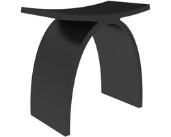 Zeza Solid Douchekruk - 42.5x23x42cm - solid surface - mat zwart