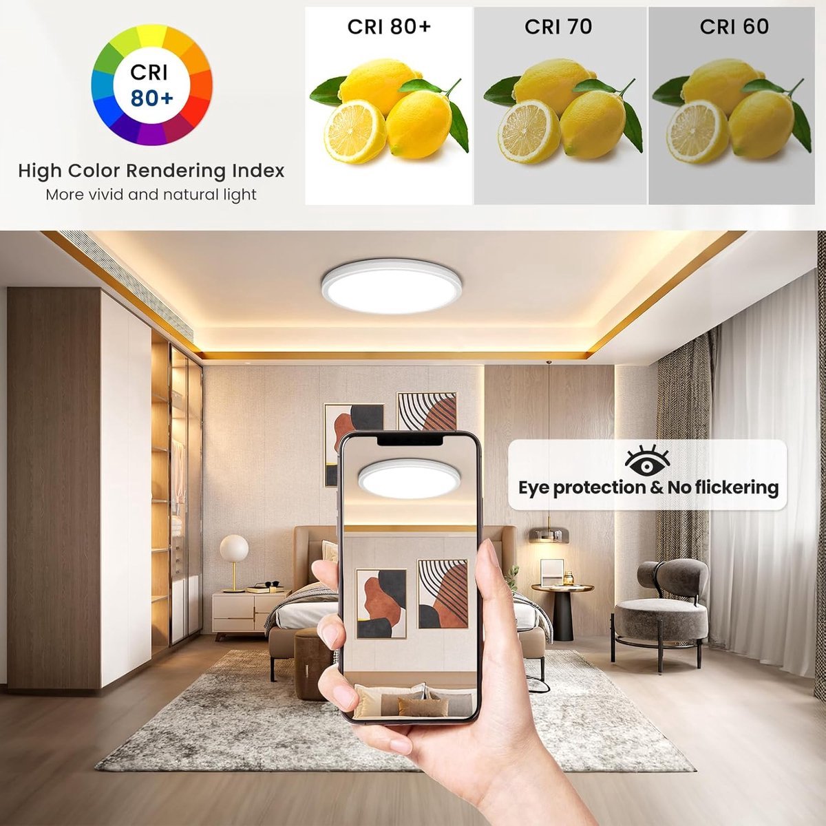LED Plafondlamp dimbaar STONE LED/24W/230V met afstandsbediening