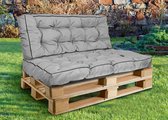 Bol.com Tuinkussen 120x80 cm met hoge rand voor palletbank waterdicht grijs aanbieding