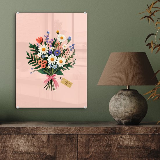 Marguerites - Bouquet - Nœud - Rose