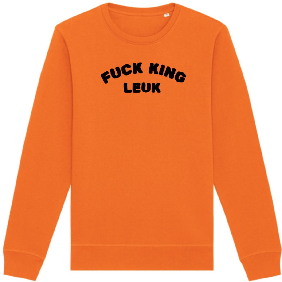 Sweater oranje XL - Fuck king leuk - soBAD. - Koningsdag - Unisex - Oranje - Voetbal - Nederland