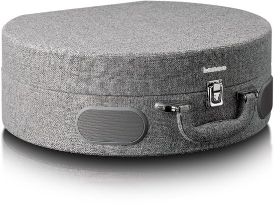 Lenco Retro Platenspeler - Koffer Platenspeler met ingebouwde Speakers - Bluetooth en AT3600L cartridge - LS-66GY - Grijs — afbeelding 3