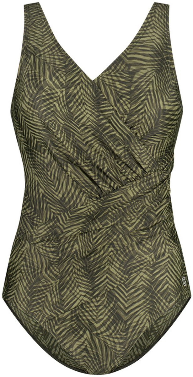 Ten Cate Dames Corrigerend Badpak Soft Cup Groen Bladeren Print