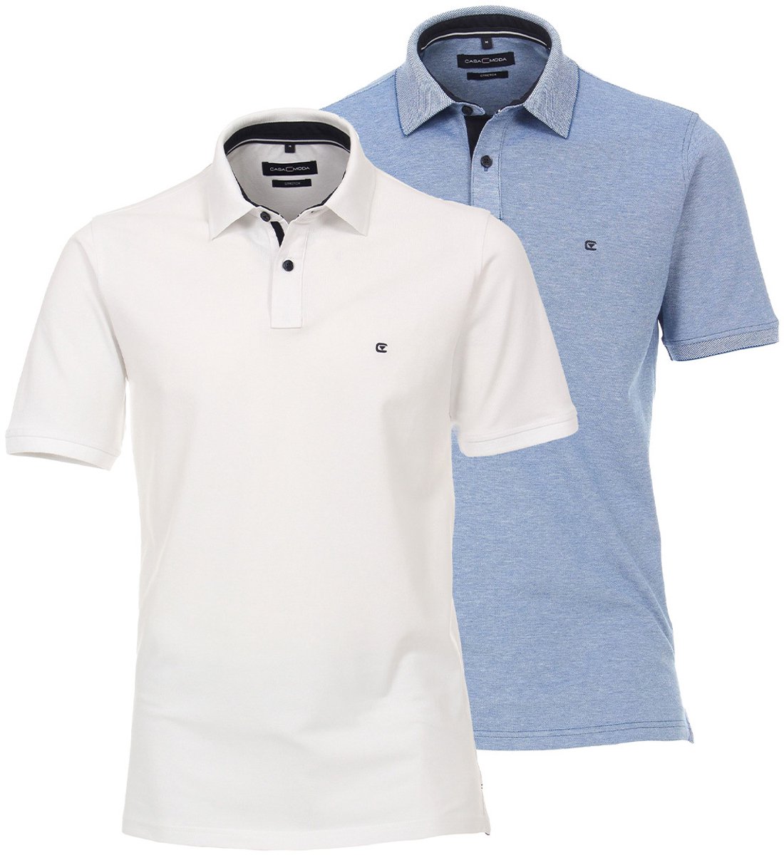 CASAMODA Heren poloshirt 2 pack Basic