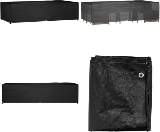 UIRWAY L-vormige tuinmeubelhoes, waterdicht, met ventilatieopening, 216 x 270 x 87 cm, zwaar belastbare 420D Oxford-stof, outdoor rotan hoekbankhoes met waterdichte tape, reflecterende strips