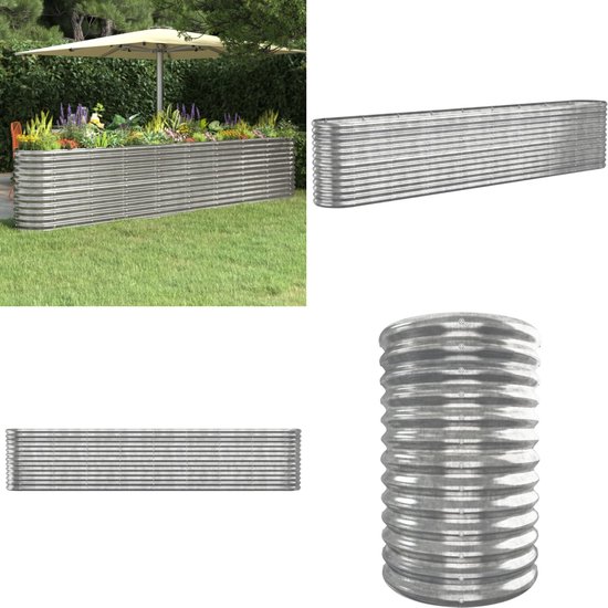 Gepoedercoat staal plantenbak 80x80x30 cm ( RAL9005 ) | Stenekes
