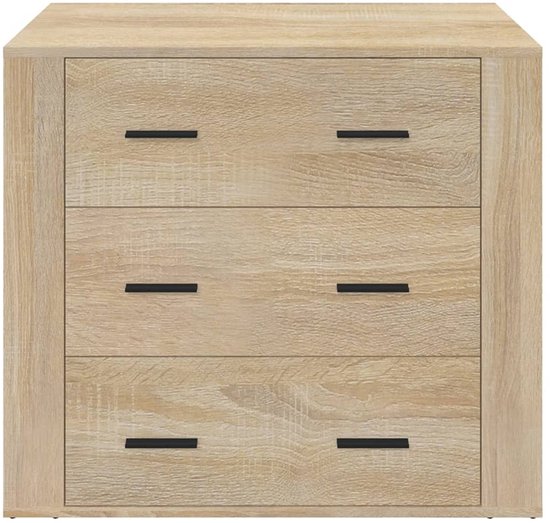 vidaXL Buffet 80x33x70 cm Bois d'ingénierie Chêne Sonoma - Buffet - Commodes - Armoire - Armoire murale