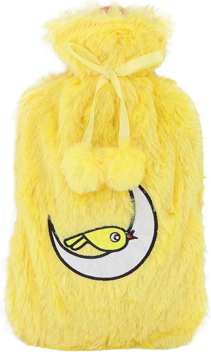 Warmwaterkruik met Pluche Hoes en Schattige Vogeldecoratie - 2 Liter