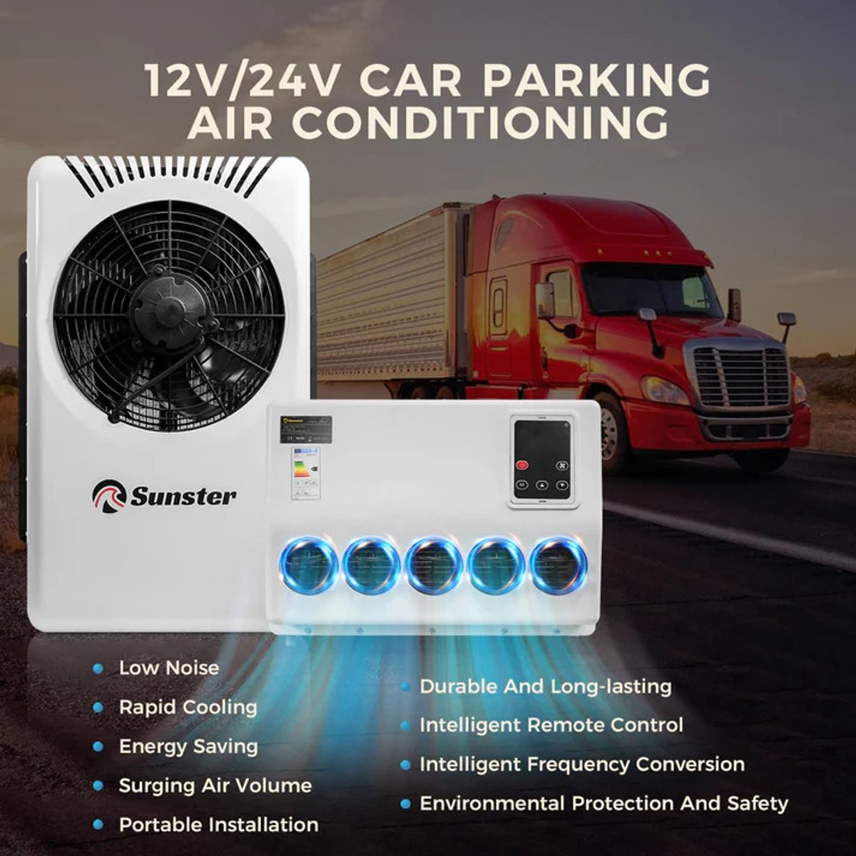 Airconditioner - Air conditioning - 10000 BTU - 150-500m³/u - 1-3KW - 12V Efficiënte Koeling - Met Afstandsbediening - Voor RV - Camper -Vrachtwagens - Boten — afbeelding 15