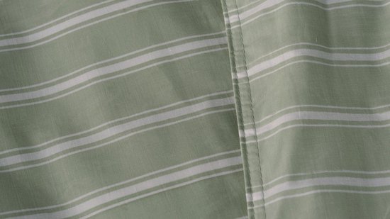 Zohome Dekbedovertrek Righe di Percalle - Deken - Dekbed - Groen - 100% Katoen-Perkal - Strepen - 140x220 + 1 sloop 60/70 cm van Merkloos — afbeelding 5