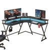 Zwart hoekbureau LED