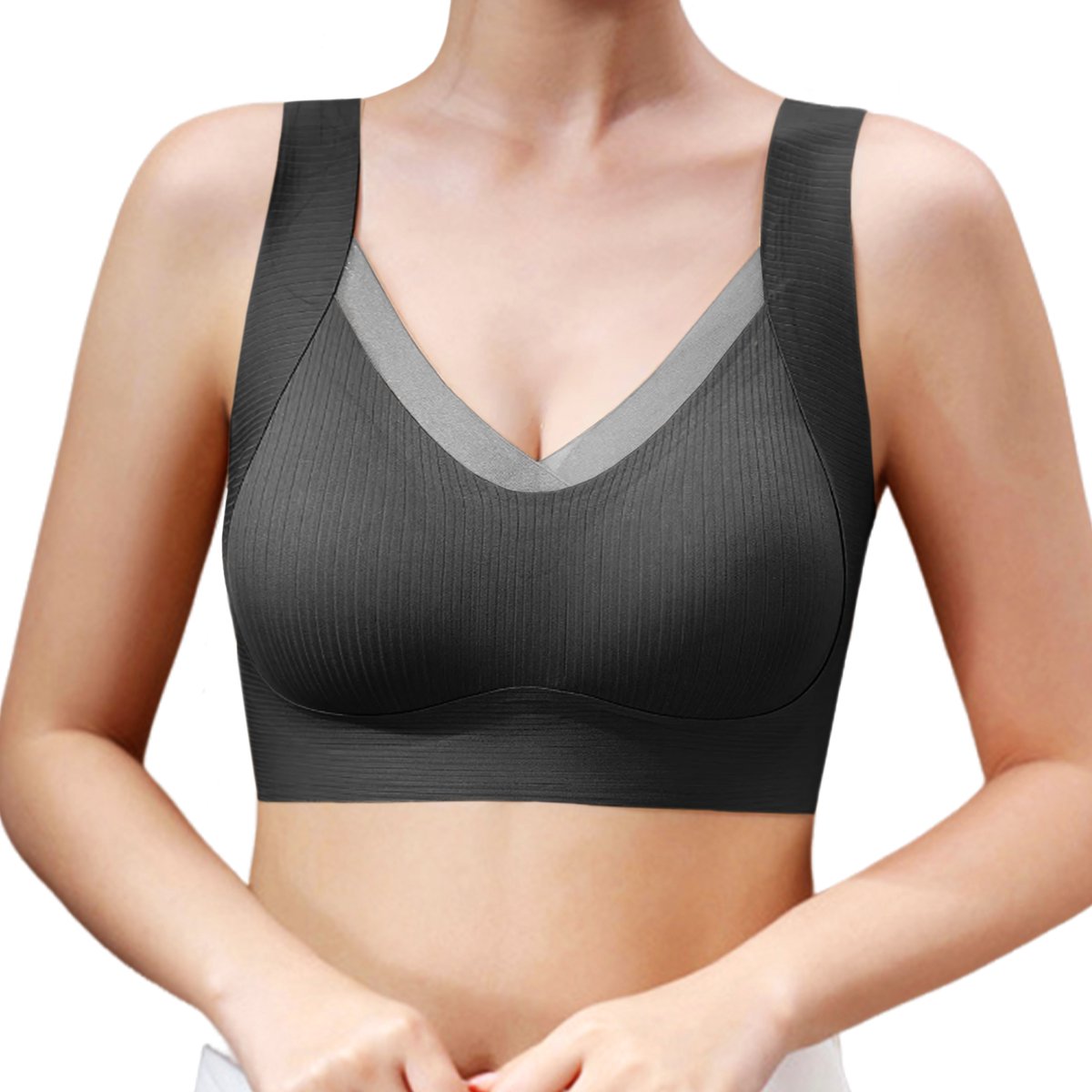 Shapetape Naadloze Comfort BH - Zwart - Met bh vulling - bamboe bh - Extra comfortabele BH - Zwangerschaps bh - Bh met beugel - met push up - Magic bra - met pads - Dames ondergoed