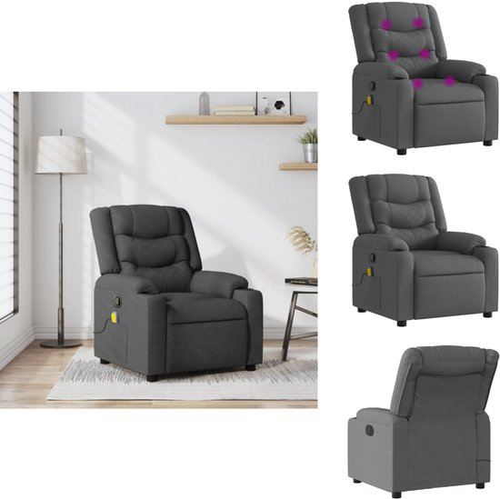 vidaXL Massagestoel Simento Massage Relax Fauteuil Stoel Rust Zitmeubel Relaxstoel