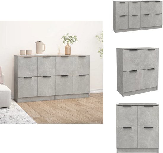 vidaXL Ladekast met lade met opslag 2 pcs Oudhout 91 x 35,5 - Kinderkamer | Commodes en Kasten