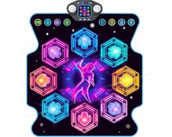 Interactieve Dansmat - Muziekspel - Muziekmat - Dansmat voor Meisjes - Kindereneren - Muziek en Dansspel - met 8 ledlampen - 27 niveaus - voor Buiten - Binnen
