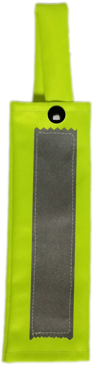 Neongele Hi-vis hondenriemhoes met reflecterende tape DIMPLES Signaal Hivis hoge zichtbaarheid hondenriem hoes
