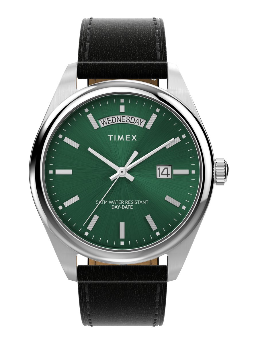 Timex Timex Legacy Kwarts Analoog Horloge Groente Case: 100% Stainless Steel | Armband: 100% Leather 41 mm TW2W57200AJ, TW2W57300AJ, TW2W57400AJ