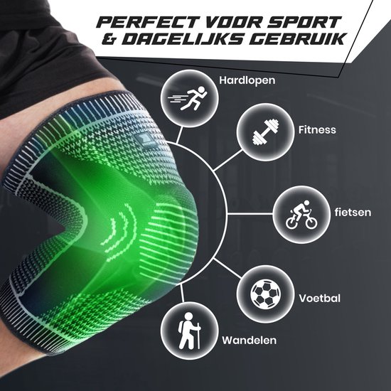 Genouillère KANGKA taille M – Protège-genou pour le Sport, l'arthrite, le ménisque et les blessures – Genouillère de compression avec coussinet antidérapant et gel – Unisexe