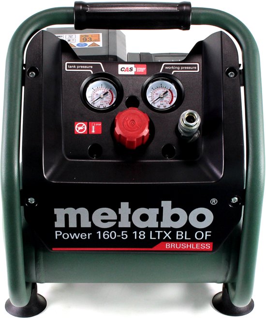 Metabo Power 160-5 18 LTX BL OF Snoerloze compressor 18 V 8,0 bar Brushless + 1x LiHD accupack 8,0 Ah - zonder lader — afbeelding 4
