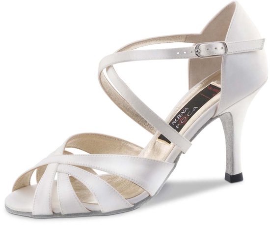 Rosefinch Latin Dansschoenen voor Vrouwen Salsa Tango Chacha Ballroom Praktijk Dansschoenen, Zwart 5 cm hak, 42 EU