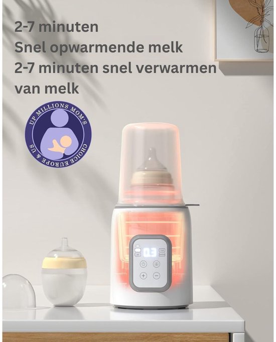 CLGP® Flessenwarmer Onderweg - Drinkbeker Baby - Draadloos - Wit van clgp — afbeelding 4