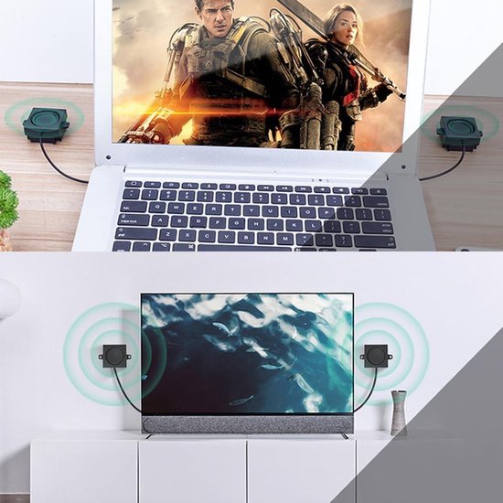 Mini Computer Speaker Hidden Style Small Desktop Speaker 360° Stereo Sound USB Portable Speaker Perfect for Office Gaming and Home Office van Merkloos — afbeelding 3