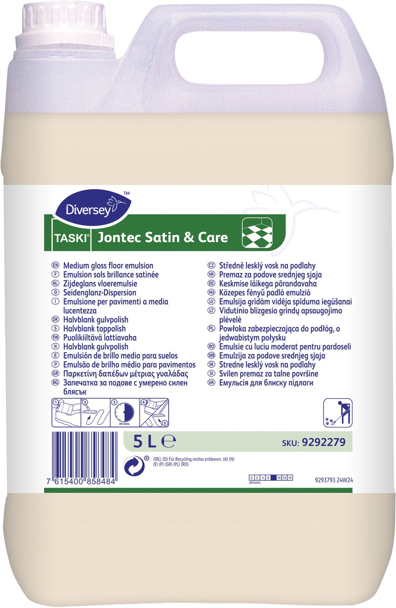 Vloeremulsie TASKI Jontec Satin Care zijdeglans 5L | 2 stuks