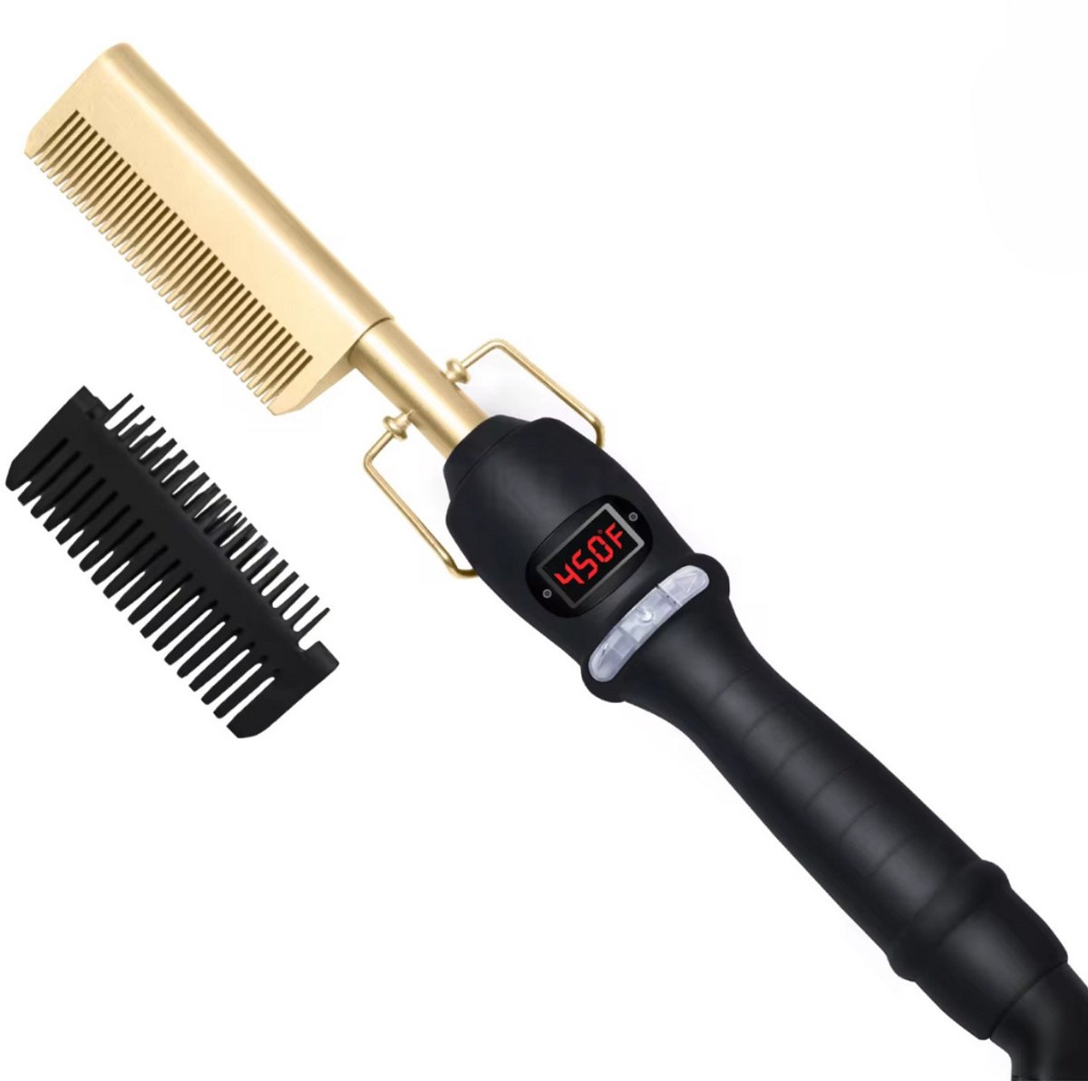 Elektrische hete kam borstel - Stijltang 2 in 1 - Stijlborstels 450 ° f- Baard stijltang straightener - Hotcomb - Magic Brush - Met Gratis E-book