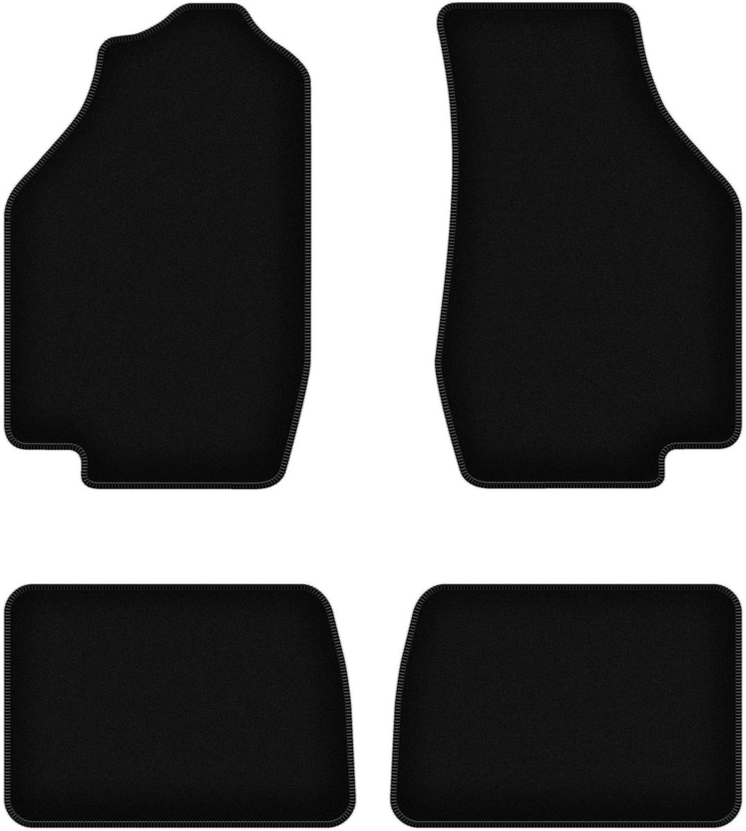 BASIC zwarte veloursmatten voor: Honda Civic III hatchback (1983-1987)