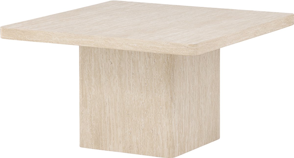 Nest living Hannes Vierkante Salontafel Beige - Hout - Modern - Scandinavisch - 80 x 80 cm