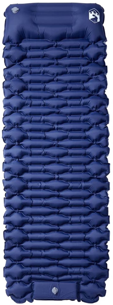 vidaXL - Kampeermatras - met - kussen - zelfopblazend - 1-persoons - marineblauw van Vidaxl — afbeelding 5
