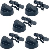 Fixem - universele gasfornuis kookplaat oven knoppen set 5 stuks zwart