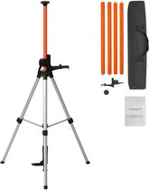 Trépied pour niveau laser, filetage 1/4"-20 et 5/8"-11, hauteur réglable de 40,94 à 133,85 pouces, trépied en aluminium avec poteau robuste, niveau à bulle pour outils de construction et laser
