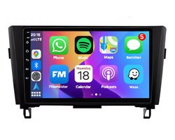 Autoradio 4/64 met Carplay en Android auto | Geschikt voor Nissan Qashqai J11 en X-Trail 3 2013-2018 | Radio scherm met Navigatie | 2013 2014 2015 2016 2017 2018 | X trail xtrail T32