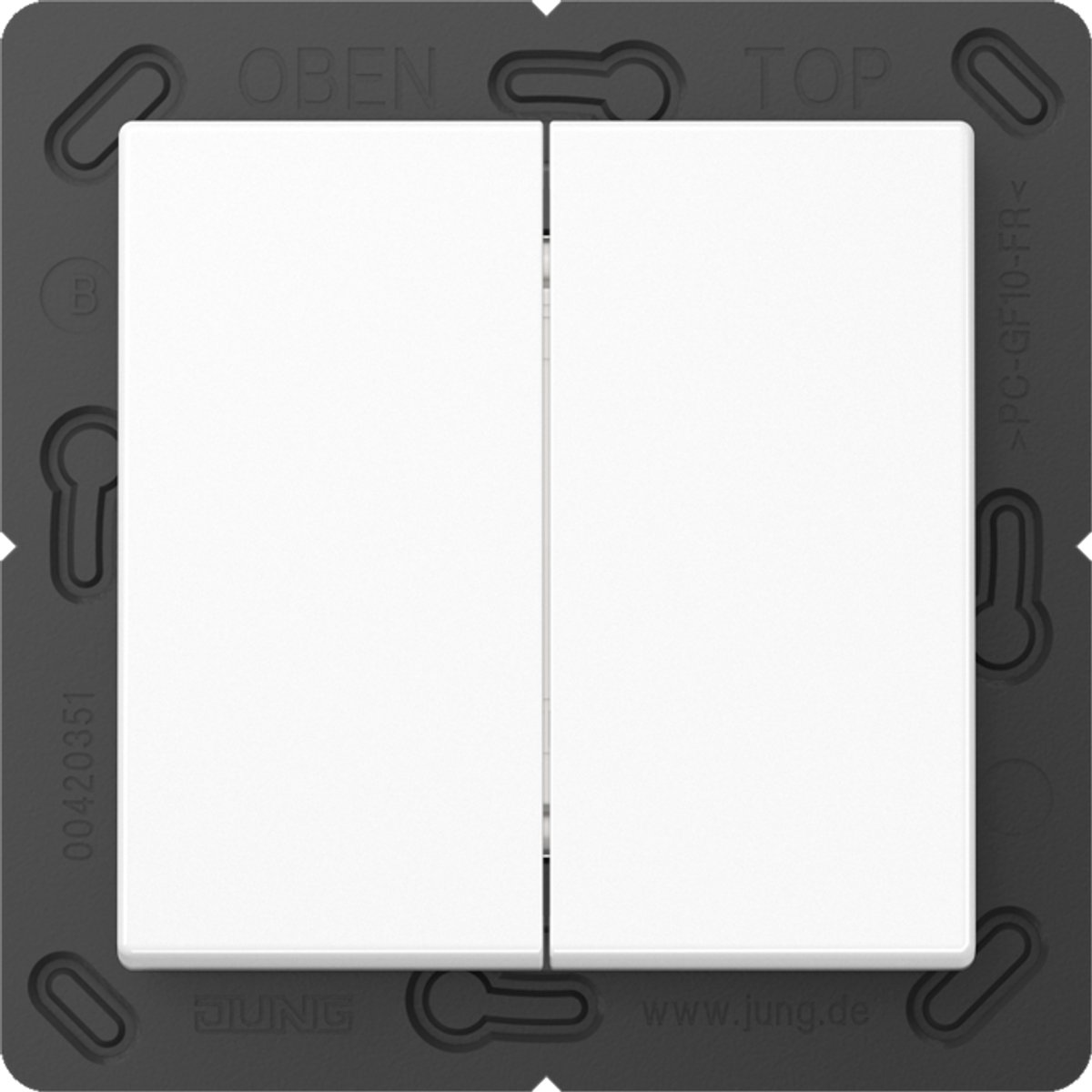 Jung EnOcean 4-kanaals draadloze wandzender A(S)500 wit - ENOA595WW - E3G92