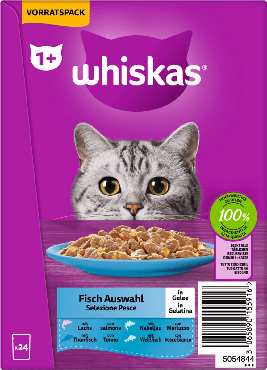Whiskas Whiskas 1+ Vis Selectie Gelei 24x85g - Vis